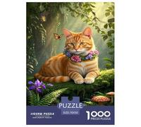 Puzzle Bengal Gato 1000 Piezas para Adultos, Puzzle Bosque Iluminado por el Sol Adultos, Juego Didáctico Decoración para El Hogar 70x50cm/1000pcs