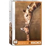 Puzzle - Beso De La Madre Jirafa - 500 Piezas