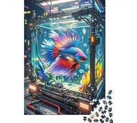 Puzzle Betta 1000 Piezas para Adultos Juego Desafiante De Madera Puzzles Betta Tanque Tecnológico Decorativo Regalo Ideal 1000pcs (75x50cm)