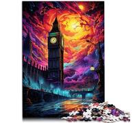Puzzle Big Ben Británico 1000 piezas Puzzles para adultos 14.96 pulgadas x 20.47 pulgadas Rompecabezas de cartón adecuado para niños de 14 años y mayores que aprenden juguetes educativos