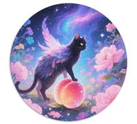 Puzzle Black Gato 1000 Piezas para Adultos Y Niños Juego Familiar Rompecabezas Black Fruta Gato Flowers Decorativo Regalo 1000pcs (67.5x67.5cm)