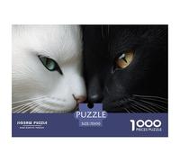 Puzzle Black Gato and White Gato De 1000 Piezas Animales Rompecabezas Adultos De 1000 Piezas Decoracion Hobby 70x50cm/1000pcs