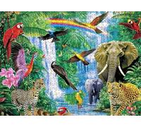 Puzzle Bosque Animal Diseño de Patrones | con Exquisita Caja de Embalaje | Puzzle 1500 Piezas | Piezas Encajan Perfectamente | Letras la Parte Posterior | Rompecabezas Adultos Toda Familia s7h-270