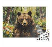 Puzzle Bosque Brown Bear De 1000 Piezas Animales Rompecabezas Hombres Y Mujeres De 1000 Piezas Pintura Regalo 70x50cm/1000pcs