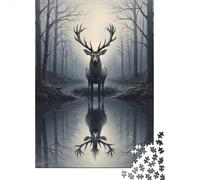 Puzzle Bosque de Ciervos místicos De 1000 Piezas Animales Rompecabezas para Adultos De 1000 Piezas Pintura Entretenimento 70x50cm/1000pcs