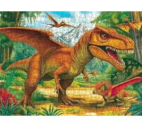 Puzzle Bosque Dinosaurio Diseño de Patrones | con Exquisita Caja de Embalaje | Puzzle 1500 Piezas | Piezas Encajan Perfectamente | Letras la Parte Posterior | Rompecabezas Toda Familia s7h-341