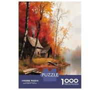 Puzzle Bosque otoño De 1000 Piezas Rompecabezas Adultos De 1000 Piezas Decoracion Entretenimiento Creativo 70x50cm/1000pcs