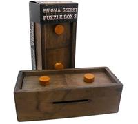 Puzzle Box Enigma Secret Explorer - Money and Gift Card Holder in a Wooden Magic Trick Lock with Hidden Compartment Piggy Bank Brain Teaser Game
