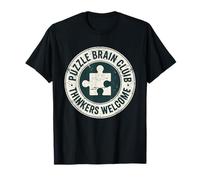 Puzzle Brain Club Pensadores Bienvenido Jigsaw Solver Camiseta