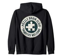 Puzzle Brain Club Pensadores Bienvenido Jigsaw Solver Sudadera con Capucha