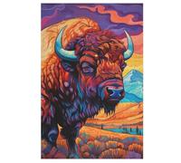 Puzzle Búfalo 1000 piezas para adolescentes rompecabezas creativo de madera juguete juego familiar dificultad desafío (78×53cm)