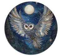 Puzzle Búho 1000 Piezas para Adultos Juego Relajante de cartón Rompecabezas Búho Volando sobre Bosque Decorativo Regalo Ideal 1000pcs (67.5x67.5cm)