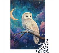 Puzzle Búho 1000 Piezas para Adultos, Rompecabezas Cielo Estrellado fantástico Adultos, Juego Didáctico Regalos Creativos 1000pcs (75x50cm)