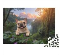 Puzzle Bulldog Francés 1000 Piezas - para Adultos Y Niños Puzzles, Divertido, Desafiante E Instructivo Arte Decorativo, 70x50cm/1000pcs