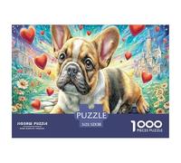 Puzzle Bulldog Francés 1000 Piezas para Adultos Y Niños - Rompecabezas De DIY, Juego Creativo para Toda La Familia 52x38cm/1000pcs
