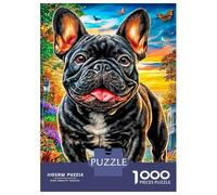 Puzzle Bulldog francés 1000 Piezas para Adultos Y Niños - Rompecabezas De DIY, Juego Creativo para Toda La Familia 38x26cm/1000pcs