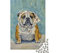 Puzzle BullPerro 1000 Piezas para Adultos Juego Relajante De Madera Rompecabezas BullPerro Pañuelo en la Cabeza Decorativo Regalo Original 1000pcs (75x50cm)