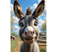 Puzzle Burro Puzzle 1000 Piezas Animal Rompecabezas Adultos Pieza de Madera Juguete Desafiante, Entretenimiento en Familia Rompecabezas, Gigante Imposible Jigsaw para Decoración del Hogar regalo U-970