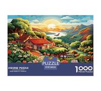 Puzzle Cabaña de Paisaje Pastoral De 1000 Piezas para Adultos, Puzzle Paisaje onírico Adultos, Juego De Rompecabezas Decoración para El Hogar 38x26cm/1000pcs