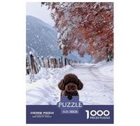 Puzzle Cachorro Lindo 1000 Piezas - para Adultos Y Niños Puzzle De Árbol de Hojas Rojas, Desafiante Y Estimulante, Arte Decorativo, Regalo Original 38x26cm/1000pcs