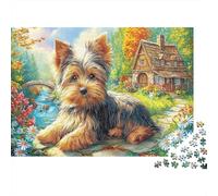 Puzzle Cachorro Yorkie mentiroso Mascotas Rompecabezas Desafiante Adultos - 1000 Piezas, Decoración del Hogar, Regalo 52x38cm/1000pcs