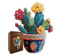 Puzzle Cactus | Juego Familiar de de Madera Juguetón,Cactus Puzzle para Acción de Gracias y Fiestas Entre Amigos | Idea de Regalo Juego De Paciencia