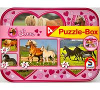 Puzzle Caja Caballos Schmidt Spiele 2x26 & 2x48 Piezas Juegos de Combinar