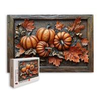 Puzzle Calabaza, Puzzle 1000 Piezas, Rompecabezas para Regalo Mujer -8888 | Madera, Impresión HD, Ajuste Perfecto, Caja Colorida, Accesorios Completos, Personalizable, Tamaño Final: 70x50cm