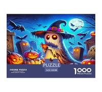 Puzzle Calabazas Halloween 1000 Piezas difícil - Bruja Fantasma Calabazas 52x38cm