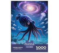 Puzzle Calamar 1000 Piezas para Principiantes Juego Difícil De Cartón Rompecabezas Nebulosa Calamar Decorativo Regalo para Hombre 38x26cm/1000pcs