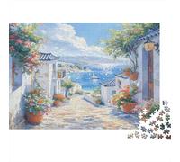 Puzzle Calles y callejones de la Ciudad de Binhai De 1000 Piezas Interesante Rompecabezas Adultos De 1000 Piezas Obra De Arte Regalo 38x26cm/1000pcs