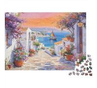 Puzzle Calles y callejones de la Ciudad de Binhai De 1000 Piezas Interesante Rompecabezas Hombres Y Mujeres De 1000 Piezas Decoracion Entretenimiento Creativo 70x50cm/1000pcs