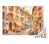 Puzzle Calles y callejones de la Ciudad de Estilo Europeo De 1000 Piezas Interesante Rompecabezas Adultos De 1000 Piezas Pintura Regalo 70x50cm/1000pcs