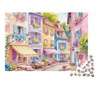 Puzzle Calles y callejones de la Ciudad de Estilo Europeo De 1000 Piezas Interesante Rompecabezas Hombres Y Mujeres De 1000 Piezas Pintura Entretenimiento Creativo 38x26cm/1000pcs