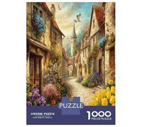 Puzzle Calles y callejones de pequeñas Ciudades De 1000 Piezas Rompecabezas Hombres Y Mujeres De 1000 Piezas Decoracion Entretenimento 52x38cm/1000pcs