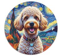 Puzzle Caniche 1000 Piezas para Adultos Juego Relajante de cartón Puzzles Caniche Vórtice Cielo Estrellado Decorativo Regalo para Hombre 1000pcs (67.5x67.5cm)