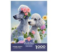 Puzzle Caniche 1000 Piezas para Adultos Y Niños Juego EduGatoivo Puzzle Dos Caniches Decorativo Regalo para Hombre 70x50cm/1000pcs