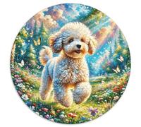 Puzzle Caniche 1000 Piezas para Adultos Y Niños Juego Familiar De Cochetón Rompecabezas Caniche Pradera Bosque Decorativo Regalo Original 1000pcs (67.5x67.5cm)