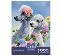 Puzzle Caniche 1000 Piezas para Adultos Y Niños Juego Relajante Puzzles Dos Caniches Decorativo Regalo para Hombre 38x26cm/1000pcs