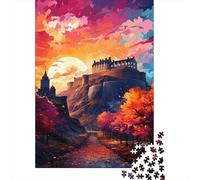 Puzzle Castillo al Atardecer De 1000 Piezas Interesante Rompecabezas Hombres Y Mujeres De 1000 Piezas Pintura Entretenimento 52x38cm/1000pcs