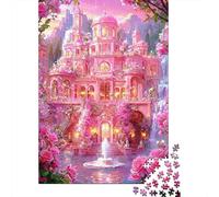 Puzzle Castillo de fantasía Rosa De 1000 Piezas Interesante Rompecabezas Hombres Y Mujeres De 1000 Piezas Decoracion Regalo 70x50cm/1000pcs