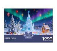 Puzzle Castillo de Navidad De 1000 Piezas Interesante Rompecabezas Hombres Y Mujeres De 1000 Piezas Obra De Arte Entretenimiento Creativo 38x26cm/1000pcs