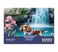 Puzzle Cavalier King Charles Spaniel 1000 Piezas - para Adultos Puzzle De Cascada, Desafío Mental Y Juego Complejo, Arte Decorativo, Regalo Ideal 70x50cm/1000pcs