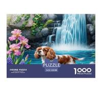 Puzzle Cavalier King Charles Spaniel 1000 Piezas - para Adultos Puzzle De Cascada, Desafío Mental Y Juego Complejo, Arte Decorativo, Regalo Ideal 52x38cm/1000pcs