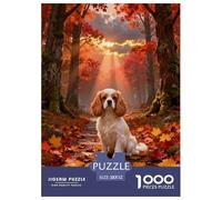 Puzzle Cavalier King Charles Spaniel 1000 Piezas - para Adultos Puzzles De Autumn Bosque, Desafío Mental Y Juego Complejo, Decorativo, Regalo Ideal 52x38cm/1000pcs