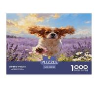 Puzzle Cavalier King Charles Spaniel 1000 Piezas - para Adultos Puzzles De Flor, Juego EduGatoivo, Decorativo, Regalo Ideal 52x38cm/1000pcs