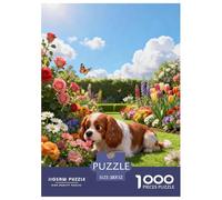 Puzzle Cavalier King Charles Spaniel 1000 Piezas - para Adultos Puzzles De Jardín, Desafío Mental Y Juego Complejo, Decorativo, Regalo Ideal 52x38cm/1000pcs