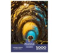 Puzzle Cavalier King Charles Spaniel 1000 Piezas - para Adultos Y Niños Rompecabezas De Camino de Enredaderas, Juego Desafiante, Arte Decorativo, Regalo Ideal 52x38cm/1000pcs