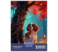 Puzzle Cavalier King Charles Spaniel 1000 Piezas - para Adultos Y Niños Rompecabezas De Hojas de Arce, Desafiante Y Estimulante, Arte Decorativo, Regalo Ideal 70x50cm/1000pcs