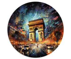 Puzzle Champs Elysees Puzzle 1000 piezas Puzzle para adultos 26,5 x 26,5 pulgadas Juguete de juego Cada pieza es única - Juego sofisticado y entretenido para toda la familia